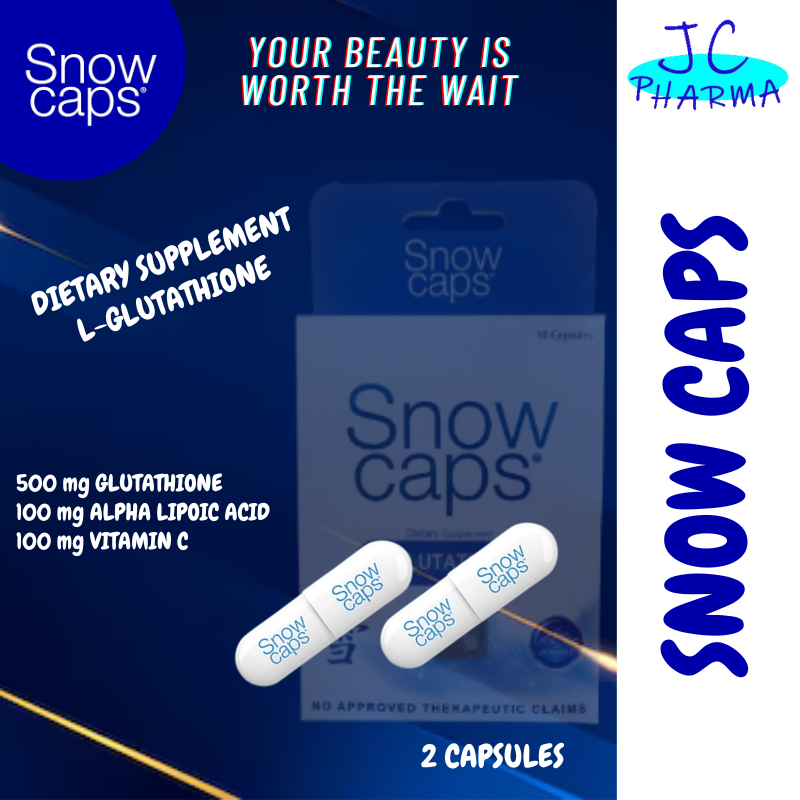 snow caps glutathione philippines Authentic Snow-caps L-Glutathione 500mg Skin-whitening 30 capsules + FREE  Snow Vitamin E 400iu 30 main image 1