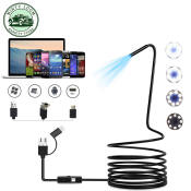 3-in-1 Waterproof Endoscope with HD Camera, Type-C USB Video