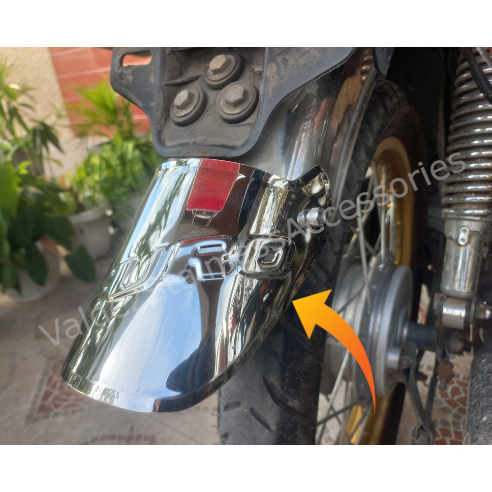 Valdez Yamaha YTX 125 NEW Stainless Tapalodo Extension Front and