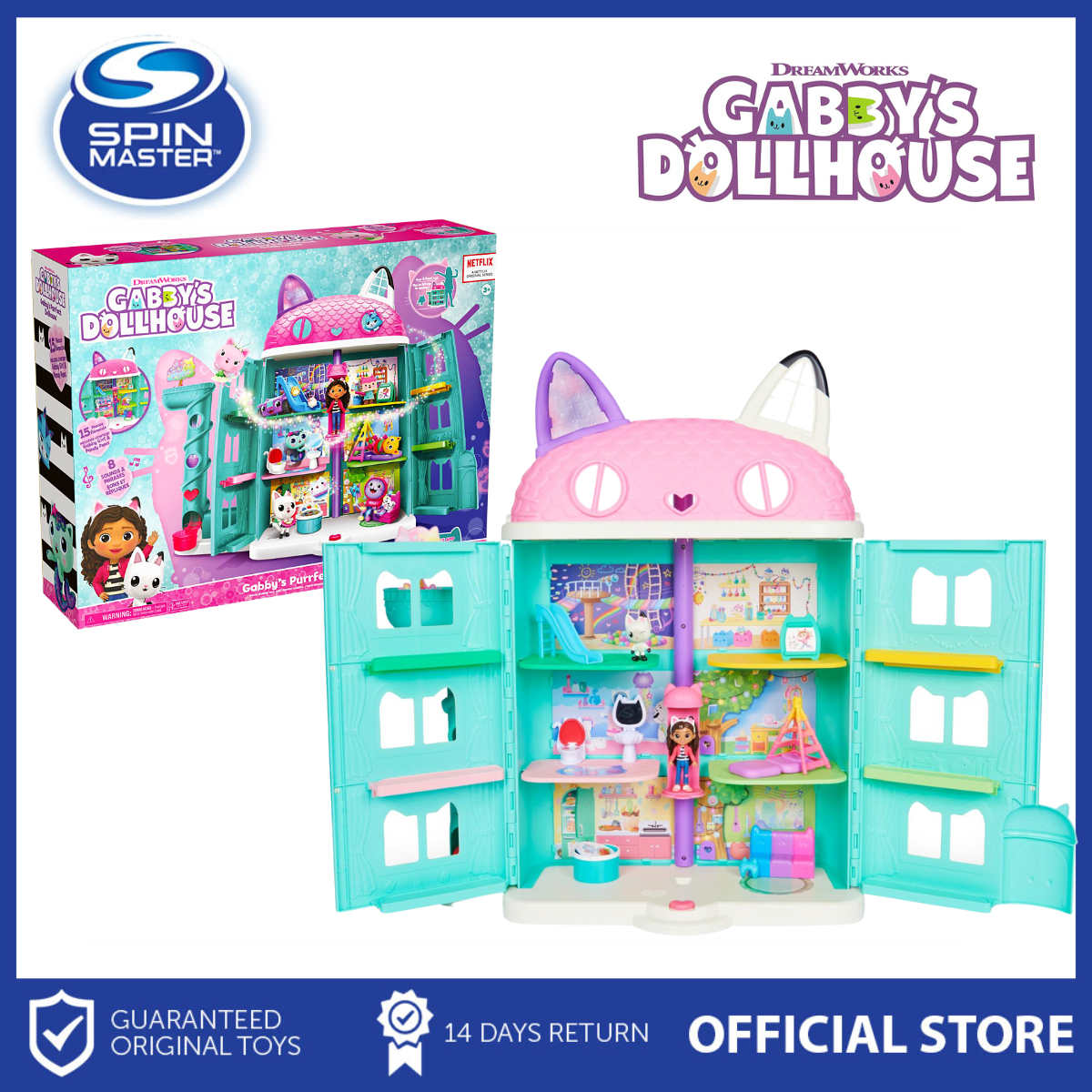 Buy Gabby's DollhousePurr-ific Pool Playset with Gabby and MerCat Figures,  Color-Changing Mermaid Tails and Pool Accessories Kids Toys for Ages 3 and  Up Online at desertcartINDIA