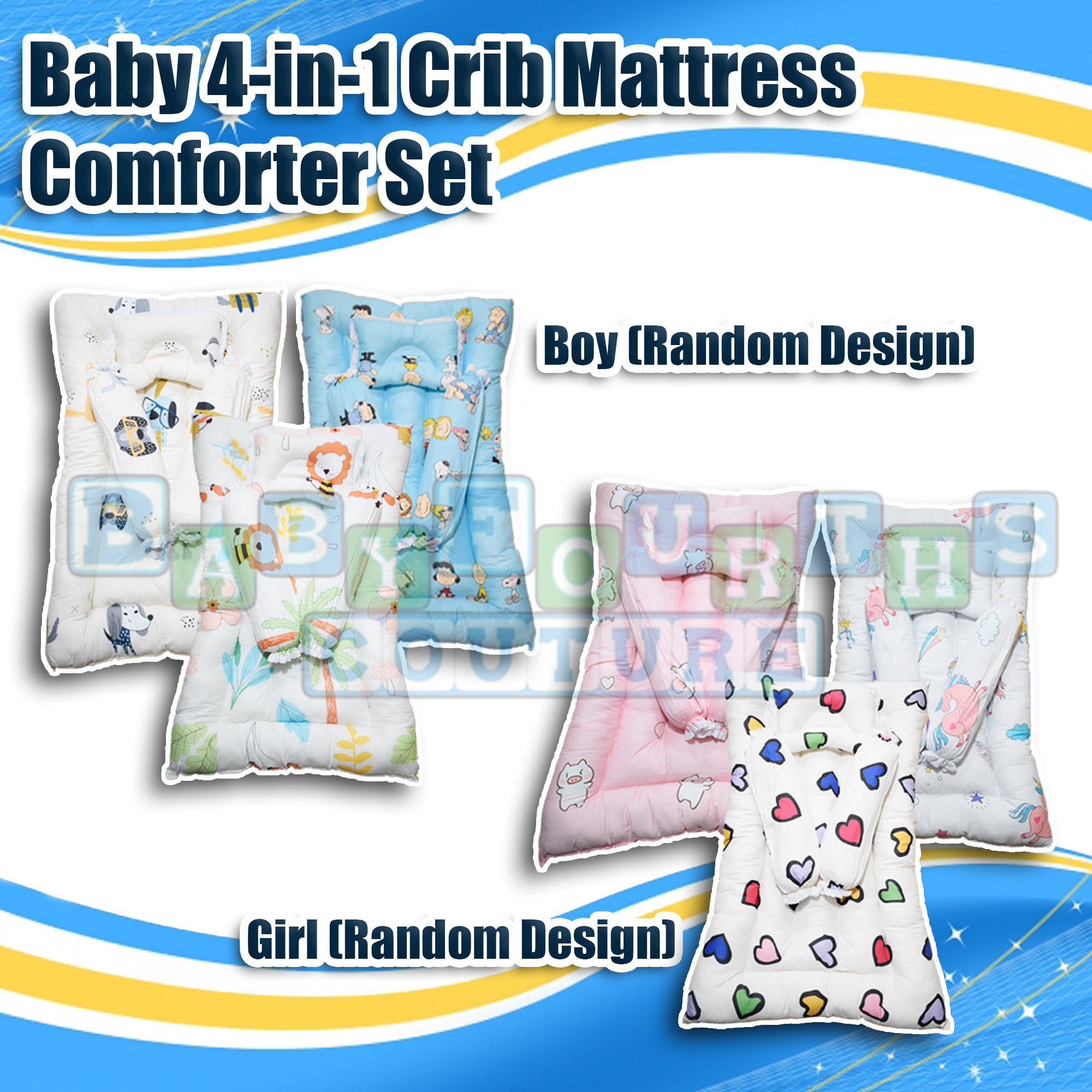 Crib mattress comforter sales set