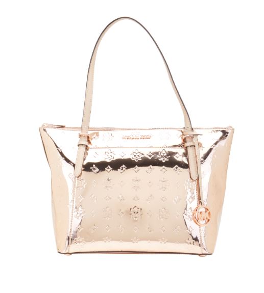 michael kors rose gold tote bag