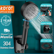 KOYOT 3-in-1 Black High Pressure Shower Head Set