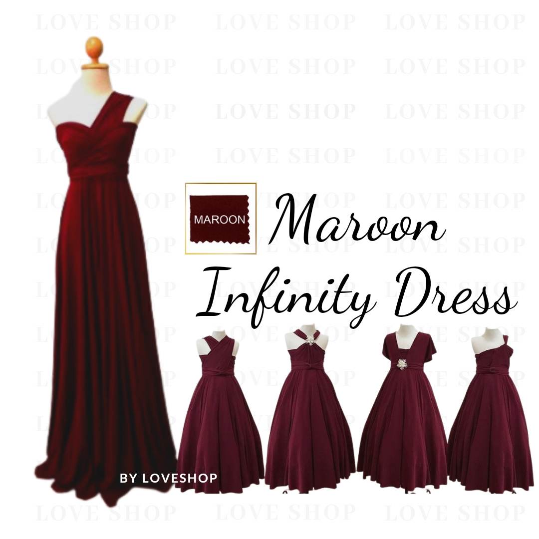 Infinity dress store for kids maroon