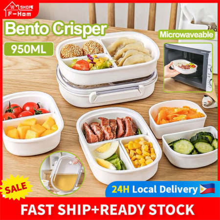 Bento Lunch Box with Removable Compartments and Freshness Storage