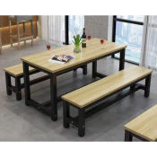 Kruzo Valencia Modern Dining Table with Two Benches