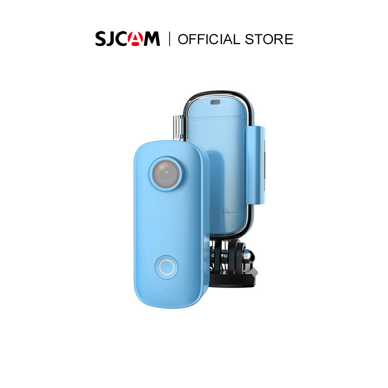  SJCAM C100 + Camera hành động nhỏ 4K 30fps cơ thể mặc được Camera Wifi ứng dụng điều khiển dưới nước 30 mét không thấm nước với trường hợp từ tính mũ bảo hiểm gắn camera với Bộ dụng cụ gắn kết 