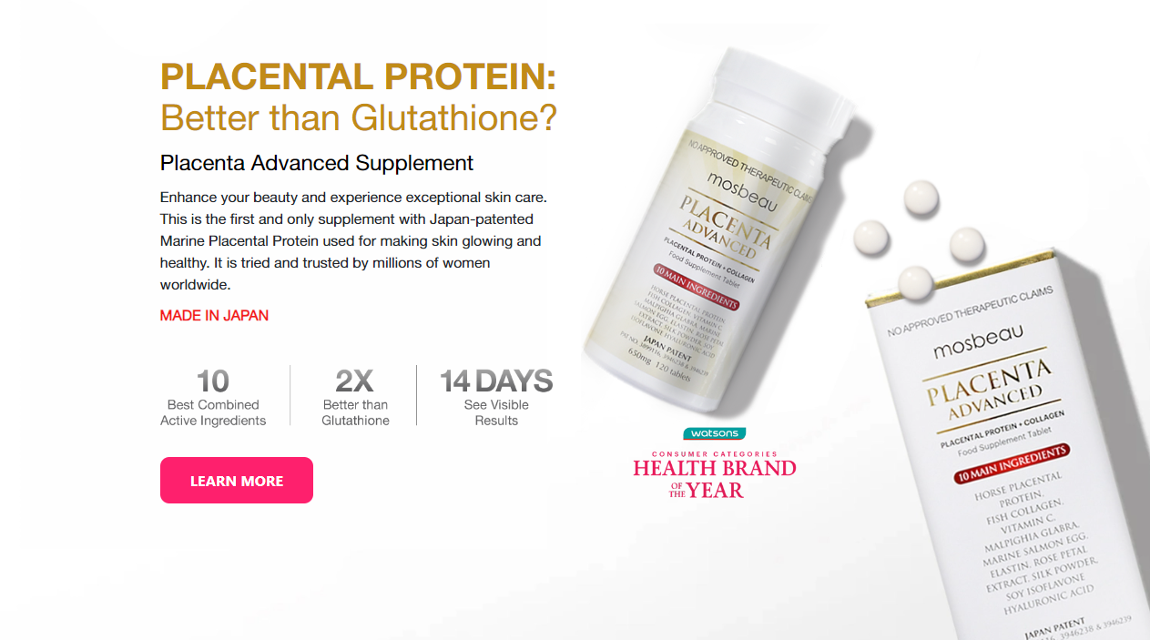 mosbeau glutathione review MOSBEAU PLACENTA ADVANCED SUPPLEMENT 120 Tablets / 650mg Horse & Marine  Placental Protein Tablets Fish Collagen & Vitamin C Supplement 7 Days  Replacement Warranty - Lazada