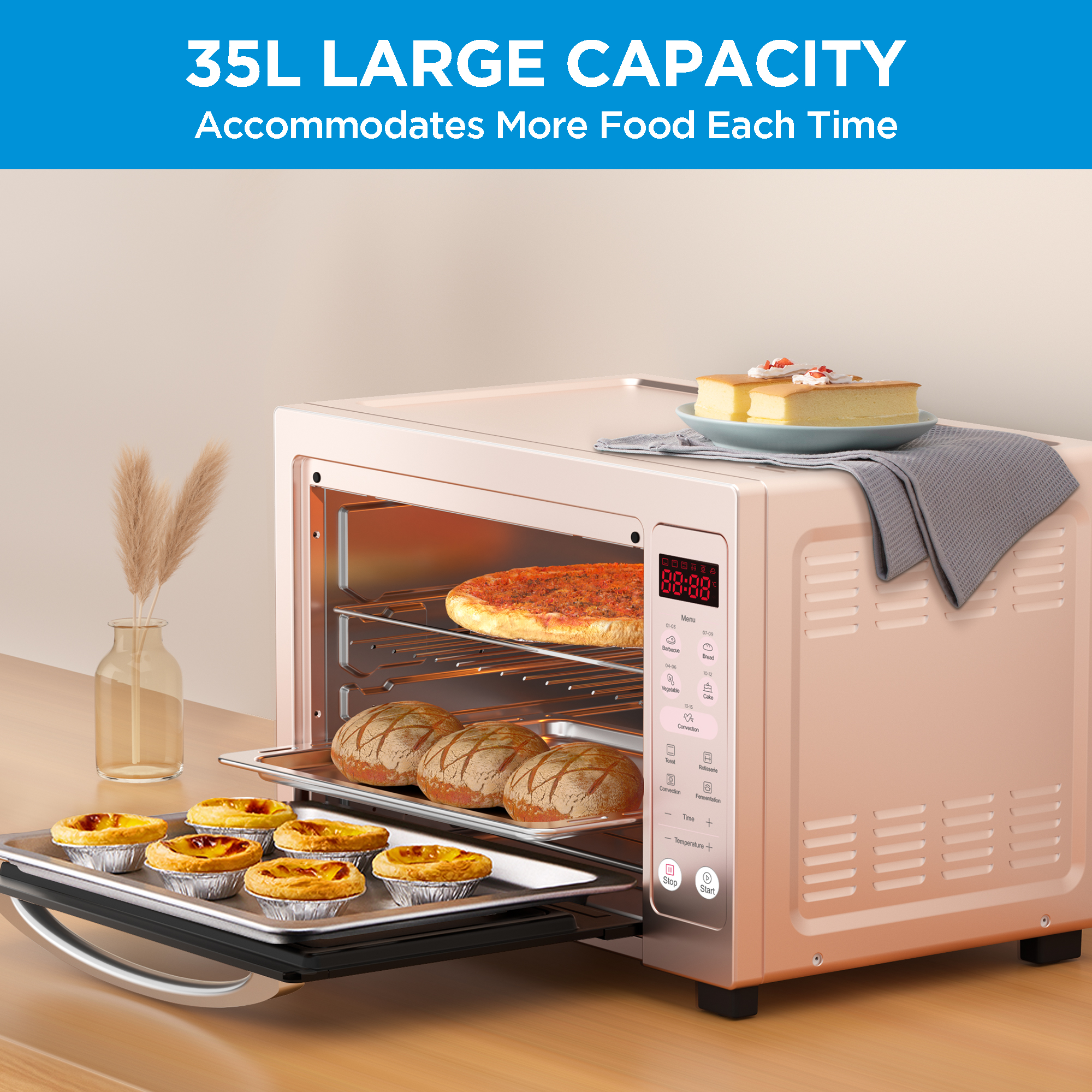 Midea microwave oven small mechanical fully automatic mini 20L  multi-function baking emblem furnace
