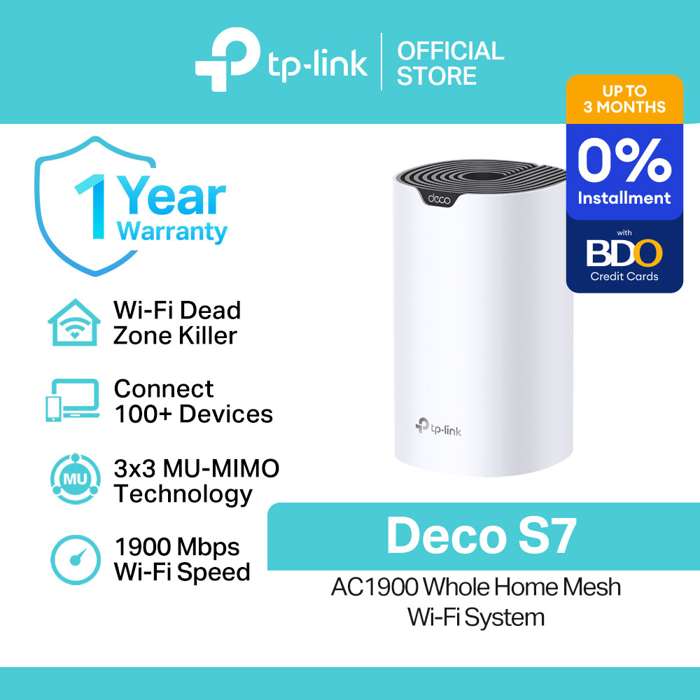 TP-Link Official Store / Deco S7 AC1900 / Up to 1900 Mbps Whole Home Mesh Smart Access Point WiFi 5 Router