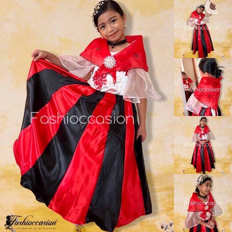 The Traditional Filipina Lady Wear This Maria Clara With Abaca Kimona ...