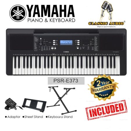 Yamaha PSR E373 Portable Keyboard Bundle