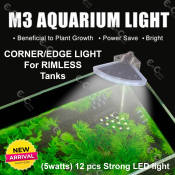 Aostye M3 Rimless Tank Corner Light with 12 LEDs