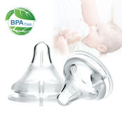 Avent Natural Wide Nipple Replacement Teats for Baby Bottles