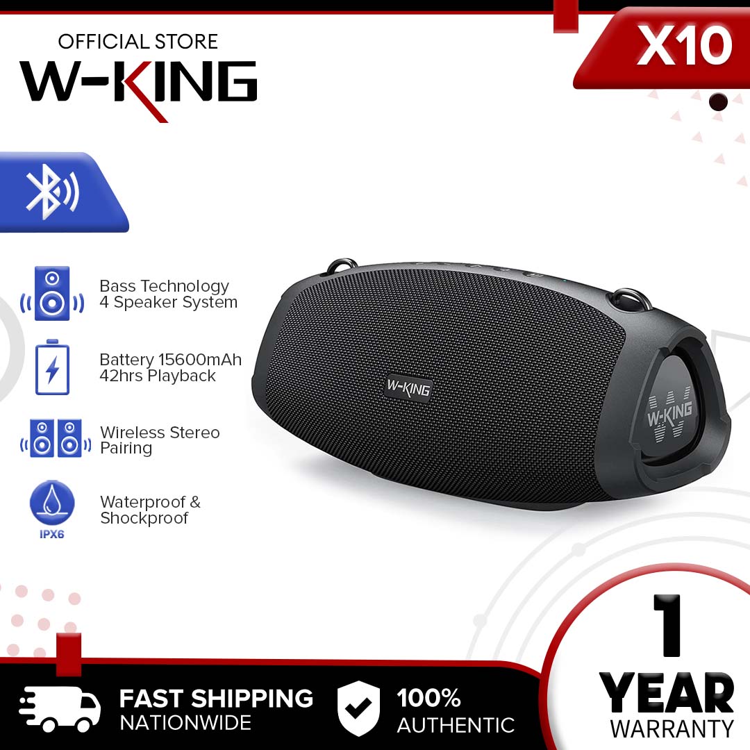 W-KING Portable Loud Bluetooth Speakers with Wireless Microphone