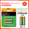 Kodak 2100mAh Pre-charged AA Rechargeable Batteries - 2 pack