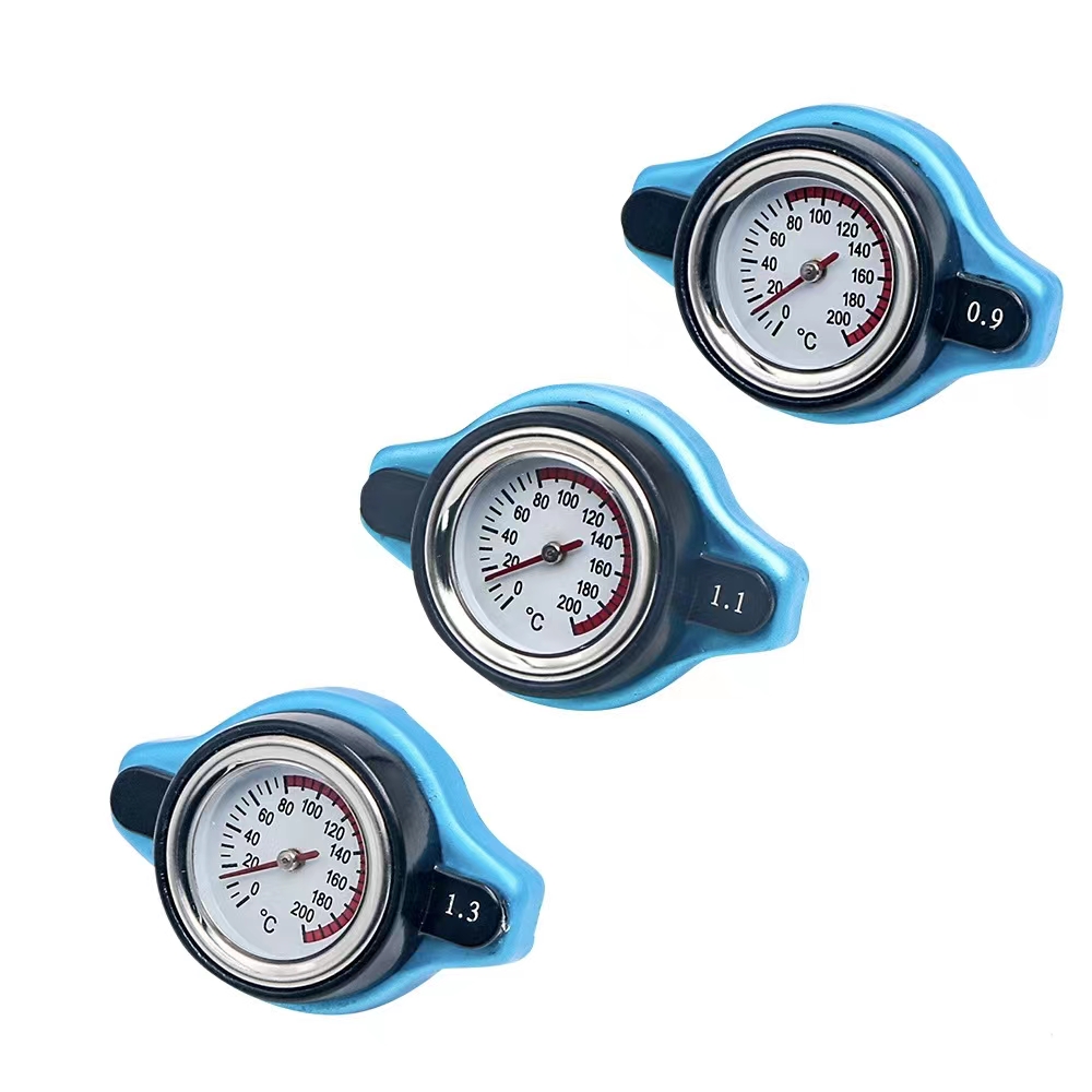 1.3BAR Car Universal Thermostatic Radiator Cap Aluminum Alloy Blue New
