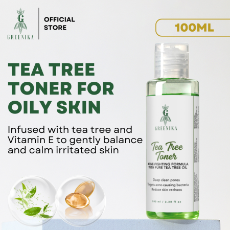 Greenika Tea Tree Facial Toner - Acne and Pore Cleanser