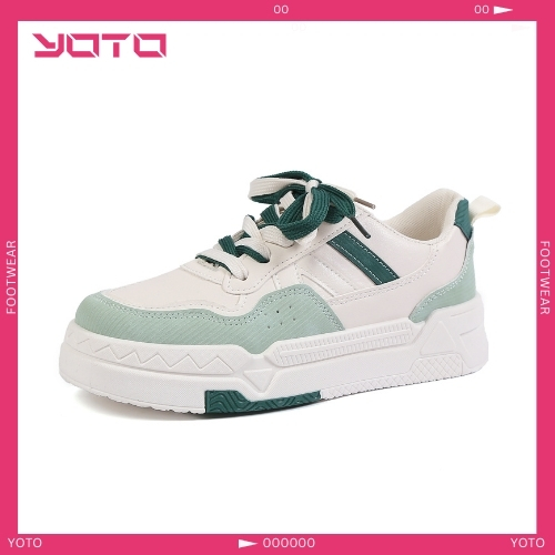 YOTO】Korean Plain White Shoes For Women Korean Low Cut Style With Minimal  Design Rubber Shoes