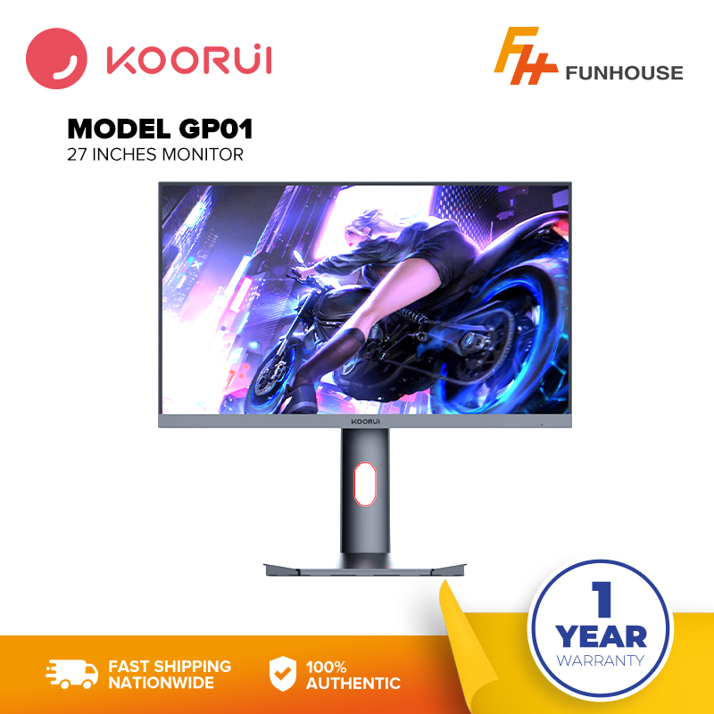 KOORUI Curved 27 Inch Gaming Monitor, Full HD 1080p R1800 165Hz VA Computer  Monitor, 100%