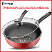 YOWXII Non-Stick Frying Pan with Cover for Gas/Induction