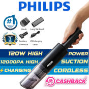 PHILIPS MiniVac Cordless Vacuum Cleaner - Powerful Suction for Home and Car