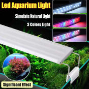 Slim LED Aquarium Lamp - Tricolor Blue White Fish Tank Light