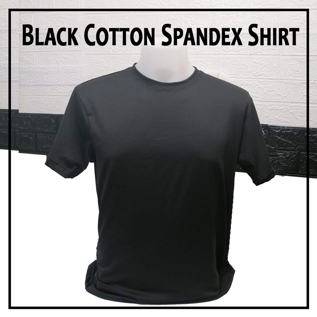 MONTEZA SHIRT | BLACK COTTON SPANDEX 