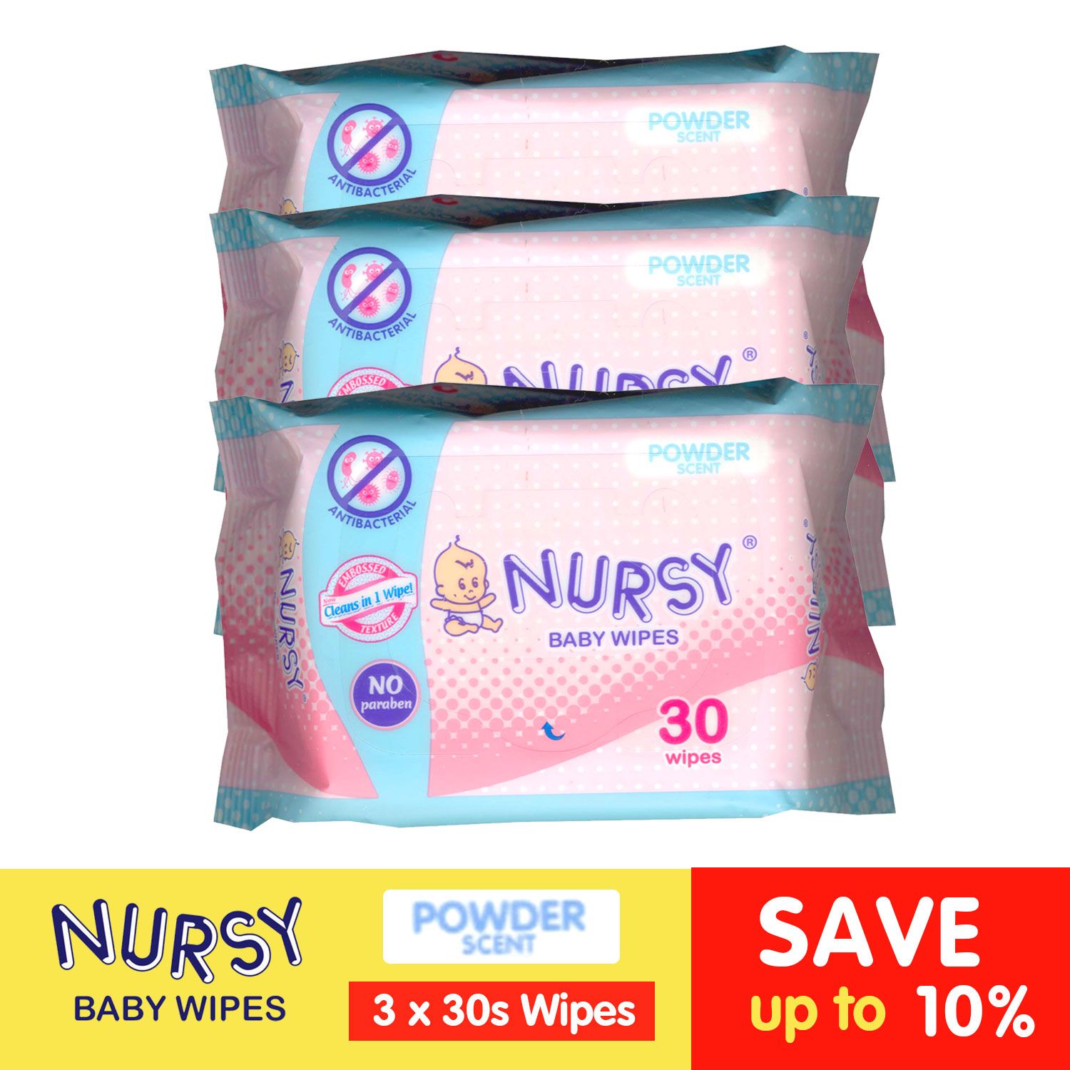 Nursy baby best sale wipes powder scent