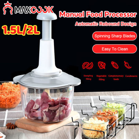 Maxcook Manual Meat Grinder - Large Capacity Stainless Steel Chopper