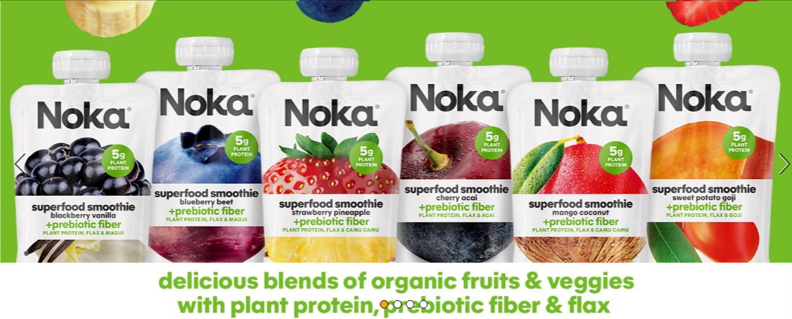 Noka Superfood Fruit Smoothie Pouches Variety Pack Healthy Snacks