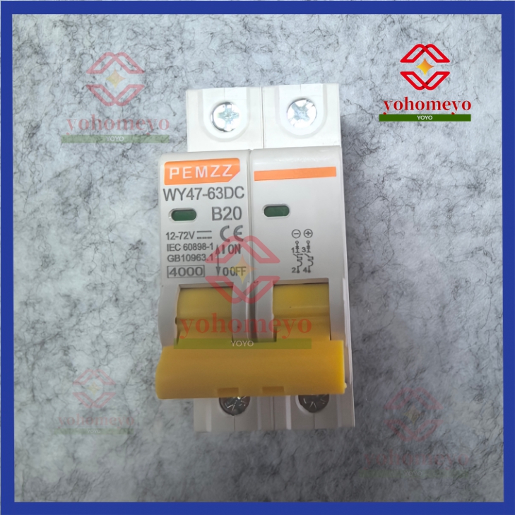 【Fast Delivery】2P DC Mini Circuit Breaker Battery Switch 12-72V Low voltage DC circuit breaker 16A 20A 32A - Image 3