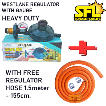 Westlake LPG Regulator with Gauge Gasbooster and Free Hose Set