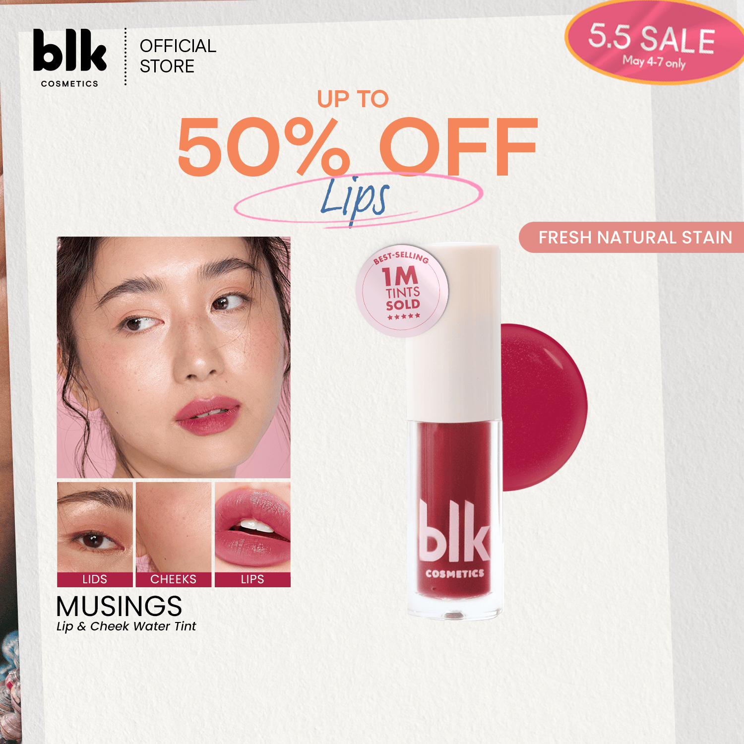 Discount on BLK Cosmetics  shoes - SKU: blk cosmetics fresh lip and cheek water tint musings