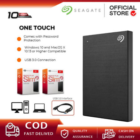 Seagate Backup Plus Slim External Hard Drive, High Capacity