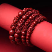 Cinnabar Pixiu Luck Bracelet for Health and Circulation