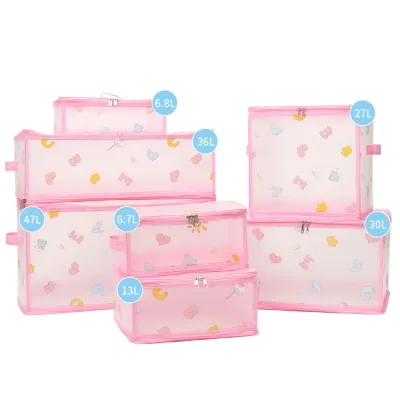 【Ship from Manila】1PCS Waterproof PP Plastic Storage Boxes Sundries Storage Organisation Dust-proof Moisture-proof Clothes Sorting Foldable Storage Bag (6)