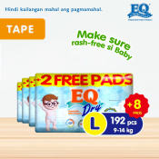 EQ Dry Large  - 48 pcs x 4 packs  - Tape Diapers