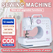 Portable Mini Electric Sewing Machine with 12 Stitches (Brand: Biaowang)