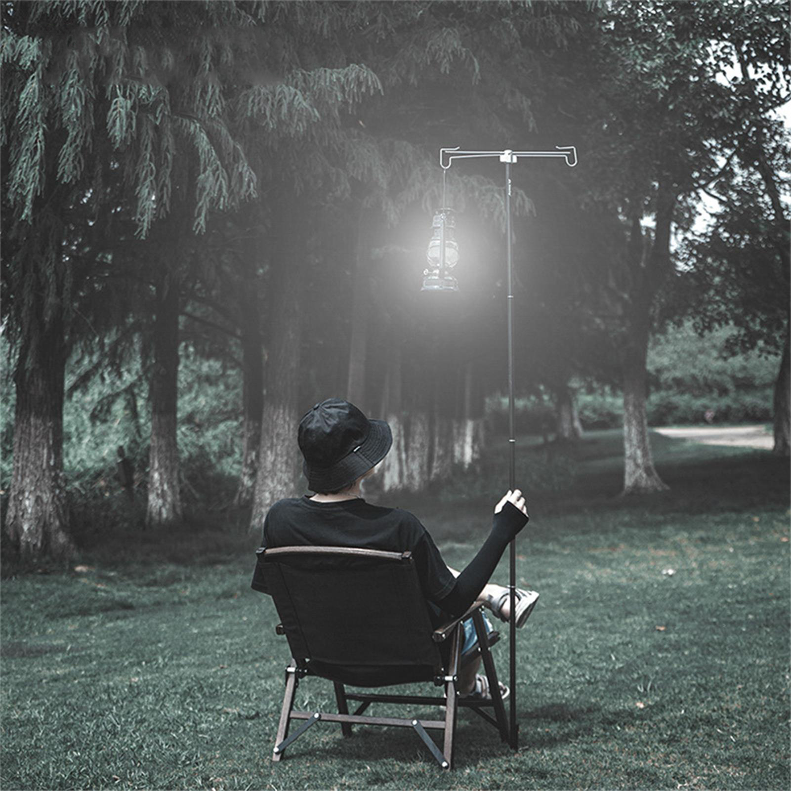 Lantern Stand Camping Folding Lamp Pole Portable & Lightweight