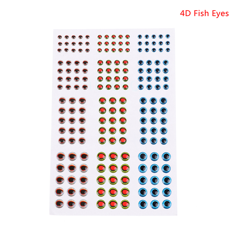 183pcs Fish Eye 0.39 3D 4D 5D Holographic Lure Fish Eyes Fly