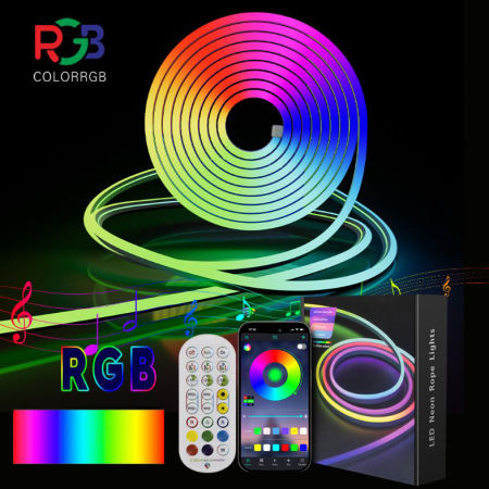 Waterproof RGB LED Strip Light with Bluetooth App Control