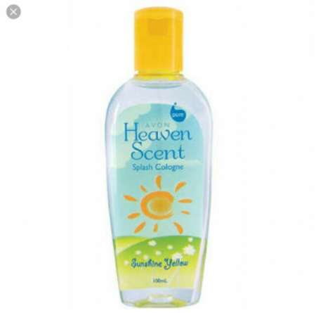 Avon Heaven Scent Splash Cologne Sunshine Yellow