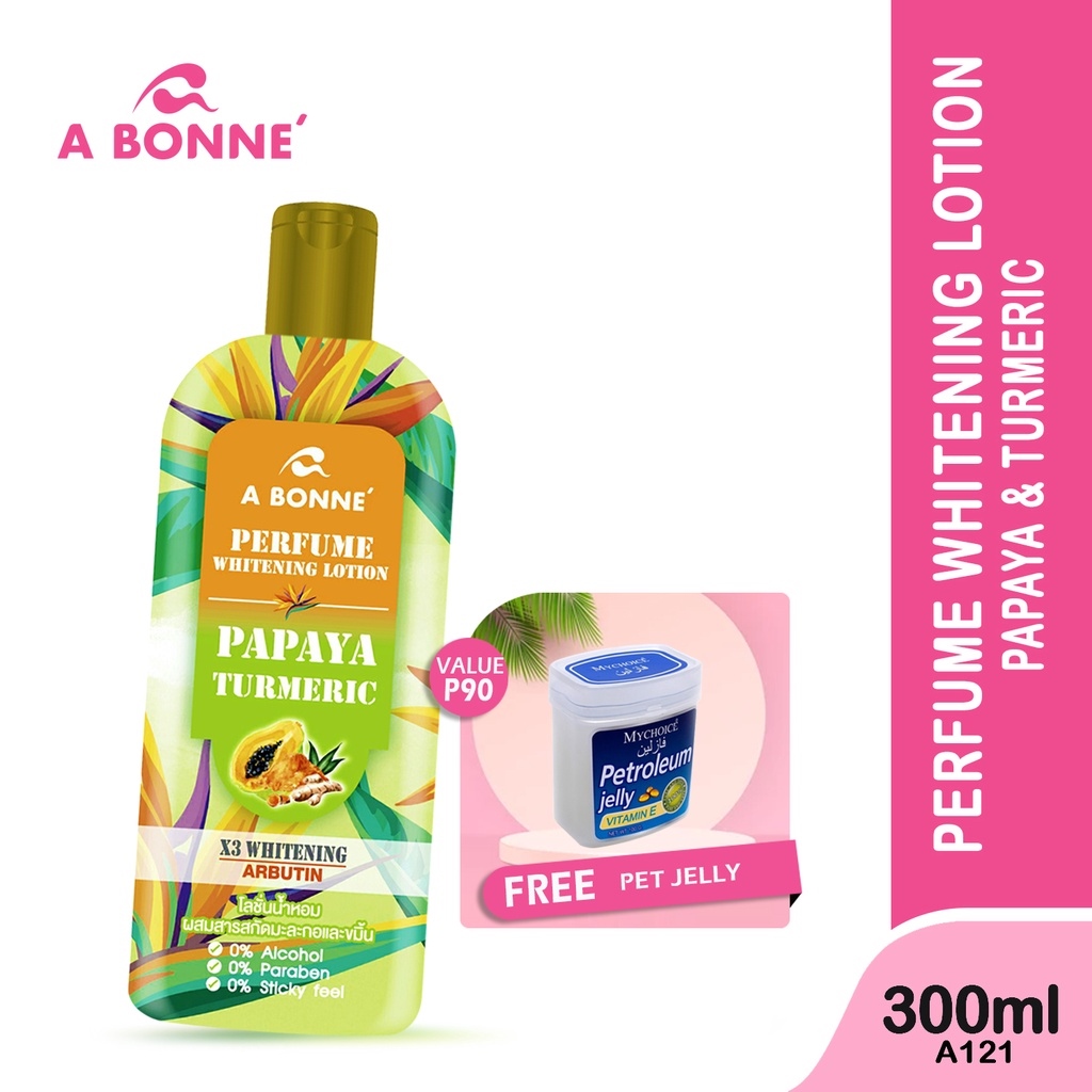 ✎∏❀ Abonne Perfume Whitening Lotion 300ML - Papaya Turmeric