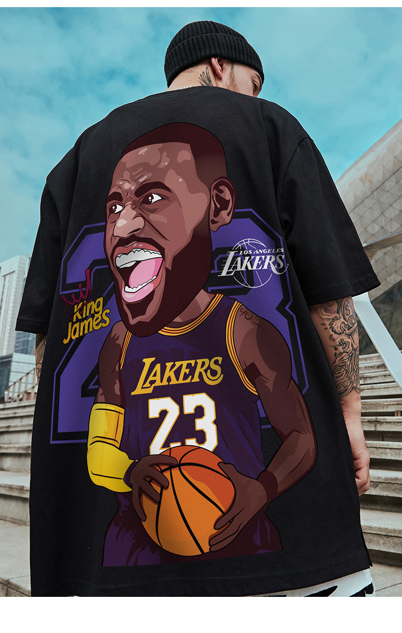 180gsm Cotton size S-3XL Graphic Printed Tshirt American Street Style NBA  Los Angeles Lakers Kobe 24 Memorial T-shirts