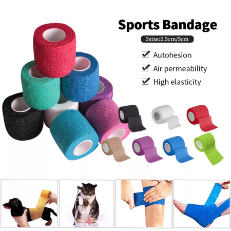 Crystal 168 1 Roll New colorful athletic wrap tape self adhesive elastic bandage elastoplast sports protector knee finger ankle palm shoulder