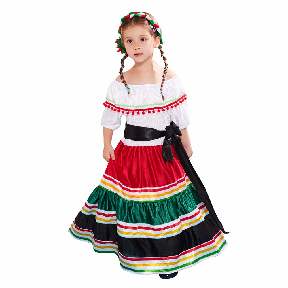 Eraspooky Girls Mexican Senorita Costumes Fancy Dress Cosplay