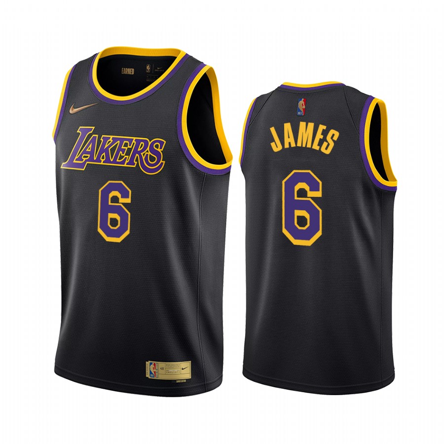 Los Angeles Lakers #23 LeBron James White City Edition 2020-21 New Blue  Silver Logo Stitched