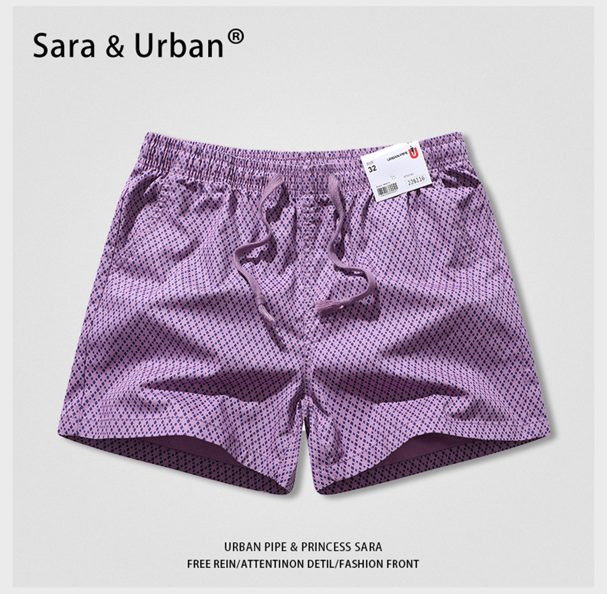 URBAN PIPE Board Printed Short For Men New Style 2022 Knee-Above