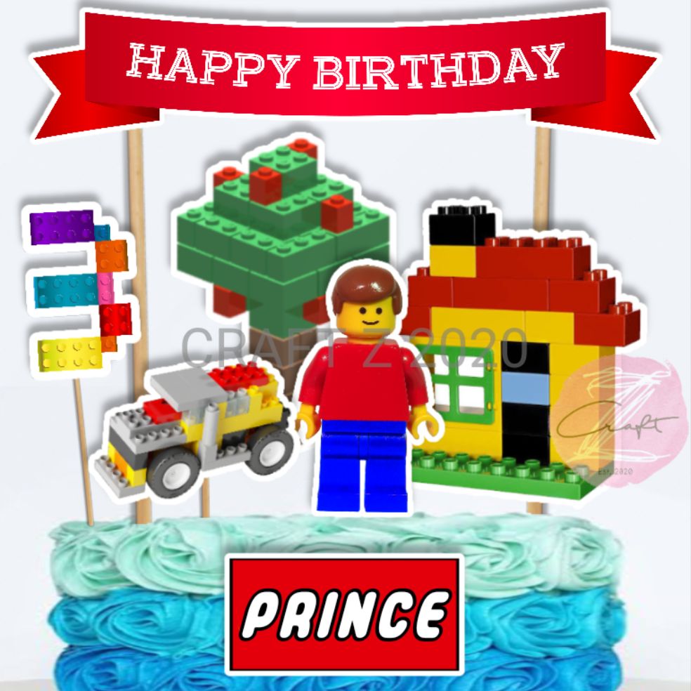 Cake Topper Digital Print - Lego - Value Baking Supplies